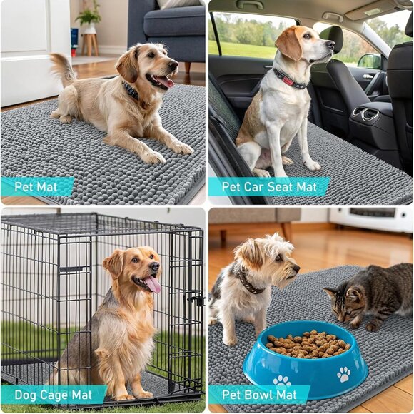 OLANLY Dog Door Mat for Muddy Paws 30x20, Absorbs Moisture and Dirt, Absorbent - Picture 6 of 8